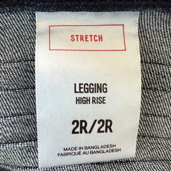 Express (2) 27x29 Short Stretch Legging High Rise Skinny Jeans Blue Dark Wash - Picture 7 of 8